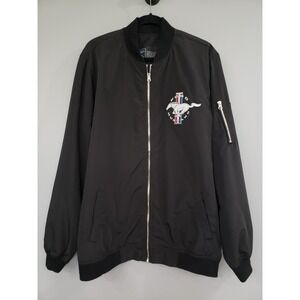 Ford Mustang Racing Jacket by JH Design 2XL Zip Up Black Lightweight Bomber